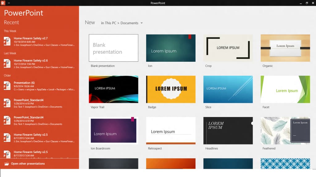 Microsoft PowerPoint — Programmoberfläche mit Folie in Bearbeitungsansicht, Folien-Pane links und Ribbon-Menüband